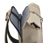 Laptopový batoh Silvan, Rolltop, udržateľný, do 41 cm (16,2), béžový
