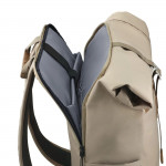 Laptopový batoh Silvan, Rolltop, udržateľný, do 41 cm (16,2), béžový