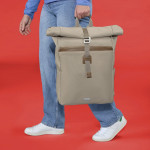 Laptopový batoh Silvan, Rolltop, udržateľný, do 41 cm (16,2), béžový