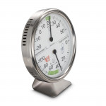Teplomer a vlhkomer Tahiti, Ø 11 cm, strieborný Teplomer a vlhkomer Tahiti, Ø 11 cm, strieborný