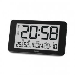 Digitálne hodiny Kuba, DCF, teplomer/hygrometer, čierne