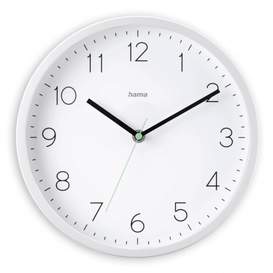 DCF rádiom riadené nástenné hodiny Menorca, analógové, Ø 25 cm, biele DCF rádiom riadené nástenné hodiny Menorca, analógové, Ø 25 cm, biele