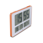 La Palma digitálne nástenné hodiny, rádiový signál, dátum, biele/oranžové