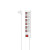 Power Strip, 6-Way, Overvoltage Protection, Individual Switches, 1.4 m, wh