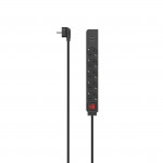Predlžovací prívod s vypínačom, 5x zásuvka schuko, 2x USB-A, 1,4 m, čierny Predlžovací prívod s vypínačom, 5x zásuvka schuko, 2x USB-A, 1,4 m, čierny