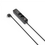 Predlžovací kábel 2 zásuvky, USB‑C/A 65 W, PD, vypínač, 1,4 m Predlžovací kábel 2 zásuvky, USB‑C/A 65 W, PD, vypínač, 1,4 m