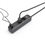 Predlžovací kábel 2 zásuvky, USB‑C/A 65 W, PD, vypínač, 1,4 m Predlžovací kábel 2 zásuvky, USB‑C/A 65 W, PD, vypínač, 1,4 m
