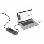 Predlžovací kábel 2 zásuvky, USB‑C/A 65 W, PD, vypínač, 1,4 m