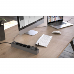 Power Strip, 4-Way, USB-C/A 65 W, PD, Switch, 1.4 m, black/grey