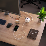 Predlžovací prívod kocka, 3x zásuvka schuko, 2x USB-C, 2x USB-A, 1,4 m Predlžovací prívod kocka, 3x zásuvka schuko, 2x USB-C, 2x USB-A, 1,4 m