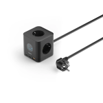 Socket Cube, 3-Way, 2x USB-C, 1x USB-A, 67 W, Display, 1.4 m, black Socket Cube, 3-Way, 2x USB-C, 1x USB-A, 67 W, Display, 1.4 m, black