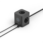 Socket Cube, 3-Way, 2x USB-C, 1x USB-A, 67 W, Display, 1.4 m, black Socket Cube, 3-Way, 2x USB-C, 1x USB-A, 67 W, Display, 1.4 m, black