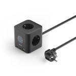 Socket Cube, 3-Way, 2x USB-C, 1x USB-A, 67 W, Display, 1.4 m, black Socket Cube, 3-Way, 2x USB-C, 1x USB-A, 67 W, Display, 1.4 m, black