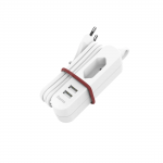 Sieťová nabíjačka s predlžovačkou, 2x USB‑A + eurozásuvka, 1,9 m