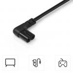 Sieťový napájací kábel, kolmé euro vidlice, 3 m