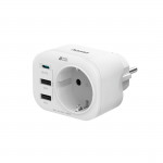 Hama zásuvková USB nabíjačka, 1x el. zásuvka, 1x USB-C PD, 2x USB-A, 20 W