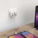 Hama zásuvková USB nabíjačka, 1x el. zásuvka, 1x USB-C PD, 2x USB-A, 20 W