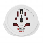 Cestovný adaptér World Travel Pro Light USB, 3-pól., univerzál., 2xUSB-A