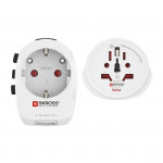 Cestovný adaptér World Travel Pro Light USB, 3-pól., univerzál., 2xUSB-A