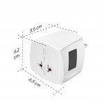 Cestovný adaptér MUV Micro, 2-pólový, globálny, univerzálny