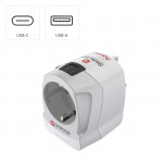 Cestovný adaptér Pro Light AC 30PD, 3-pól, globálny, USB-A/USB-C 30 W