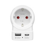 Cestovný adaptér typ G pre britské zásuvky, 3-pól., USB-A/USB-C PD 20 W