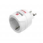 Cestovný adaptér typ J/L/N, 3‑pólový, Švajčiarsko/Taliansko/Brazília