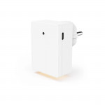 LED nočné svetlo do zásuvky, USB‑A + USB‑C, senzor súmraku