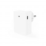 LED nočné svetlo do zásuvky, USB‑A + USB‑C, senzor súmraku