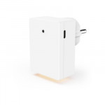 LED nočné svetlo do zásuvky, USB‑A + USB‑C, senzor súmraku