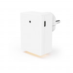 LED nočné svetlo do zásuvky, USB‑A + USB‑C, senzor súmraku
