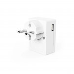LED nočné svetlo do zásuvky, USB‑A + USB‑C, senzor súmraku