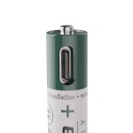 Li-Ion akumulátor 4x AAA 475 mAh 1,5 V s USB-C konektorom, nabíjací kábel