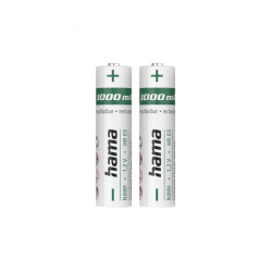 NiMH batérie AAA, 1000 mAh, 1,2 V, prednabité, 2 ks