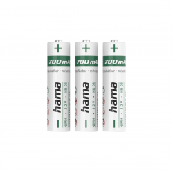 NiMH batérie, AAA Micro, 700 mAh, 1,2 V, 3 kusy