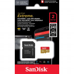 MicroSDXC Extreme 2TB (R240MB/s) + Adapter + 1 year RescuePRO Deluxe