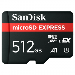 MicroSDXC Express 512GB (V30 / U3 / UHS-I  / Cl.10 / R650MB/s/W220MB/s)
