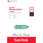 Phone Drive 512GB, USB-C, 3.2 Gen 1, 150MB/s, Seafoam Green Phone Drive 512GB, USB-C, 3.2 Gen 1, 150MB/s, Seafoam Green
