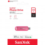 Phone Drive 256GB, USB-C, 3.2 Gen 1, 150MB/s, Seastar Pink Phone Drive 256GB, USB-C, 3.2 Gen 1, 150MB/s, Seastar Pink