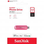 Phone Drive 512GB, USB-C, 3.2 Gen 1, 150MB/s, Seastar Pink Phone Drive 512GB, USB-C, 3.2 Gen 1, 150MB/s, Seastar Pink