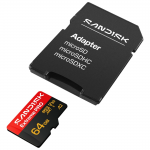 MicroSDXC Extreme PRO 64GB (UHS-I, R200MB/s / W90MB/s, 5K, 4K UHD) + Ad