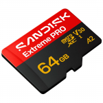 MicroSDXC Extreme PRO 64GB (UHS-I, R200MB/s / W90MB/s, 5K, 4K UHD) + Ad