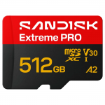 MicroSDXC Extreme PRO 512GB (UHS-I, R250MB/s / W170MB/s, 5K, 4K UHD) + Ad MicroSDXC Extreme PRO 512GB (UHS-I, R250MB/s / W170MB/s, 5K, 4K UHD) + Ad