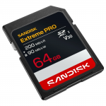 SDXC Extreme PRO 64GB (UHS-I, V30, U3, R200 MB/s / W90MB/s, 4K UHD) SDXC Extreme PRO 64GB (UHS-I, V30, U3, R200 MB/s / W90MB/s, 4K UHD)