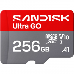 MicroSDXC Ultra GO 256GB (UHS-I, V10, U1, C10, A1, R190 MB/s, Full Video HD