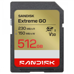 SDXC Extreme GO 512GB (UHS-1, R 230MB/s / W150MB/s, 4K)