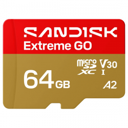 MicroSDXC Extreme GO 64GB (UHS-I, R170MB/s / W80MB/s, 5K)
