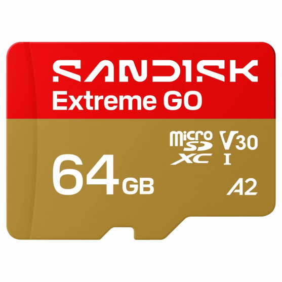 MicroSDXC Extreme GO 64GB (UHS-I, R170MB/s / W80MB/s, 5K)