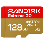 MicroSDXC Extreme GO 128GB (UHS-I, R240MB/s / W120MB/s, 5K) MicroSDXC Extreme GO 128GB (UHS-I, R240MB/s / W120MB/s, 5K)