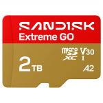 MicroSDXC Extreme GO 2TB (UHS-I, R240MB/s / W160MB/s, 5K) MicroSDXC Extreme GO 2TB (UHS-I, R240MB/s / W160MB/s, 5K)